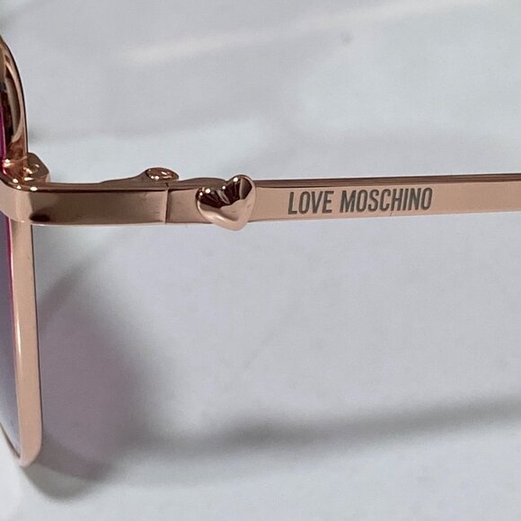 NEW Love Moschino Pink Gradient Lense Cat-Eye Sunglasses Fuchsia Frame - Picture 4 of 6